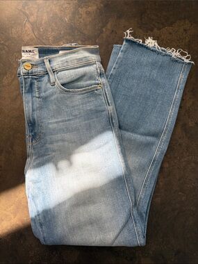 Frame Denim Light Wash Straight-Leg Jeans